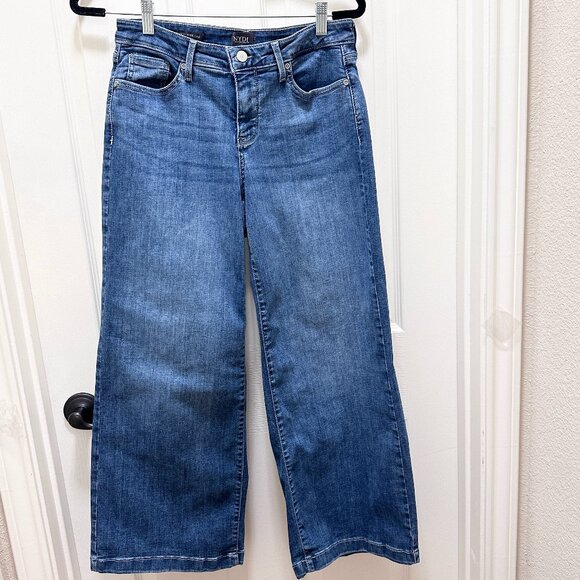 NYDJ Women's Teresa Wide Leg Jean Size 2 Blue Lift X Tuck Technology Very Soft - Picture 6 of 14